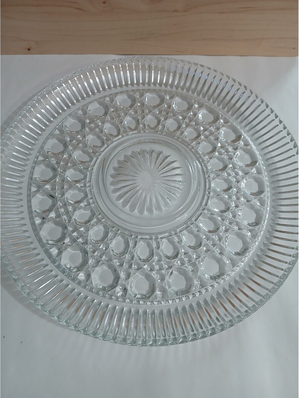 Vintage Federal Glass Windsor Clear Service Plate 11" Super Nice